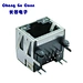 High precision 90 Degree RJ45 Connector Female Straight with Shield and LED
